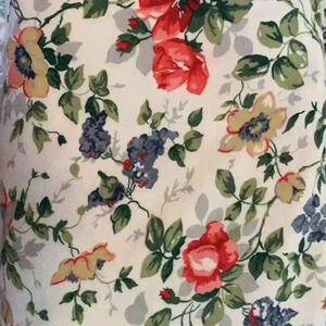 Source Unknown Floral Flannel Sheet Like New.  45”wide 88” Long Fits Twin